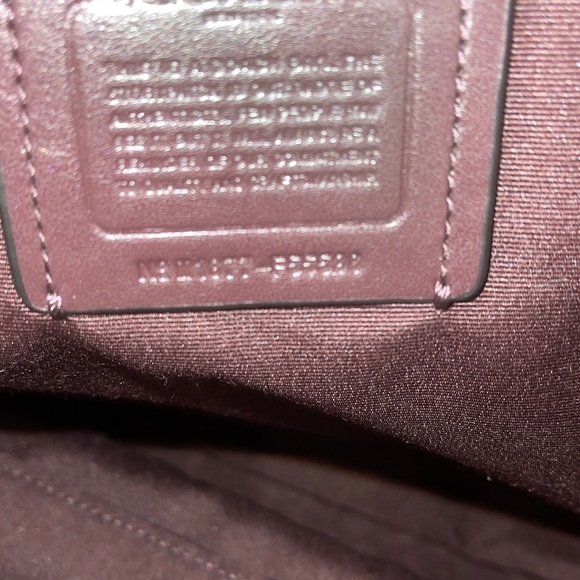 COACH Pink Floral Star Canvas Tote with Purple - Picture 11 of 12